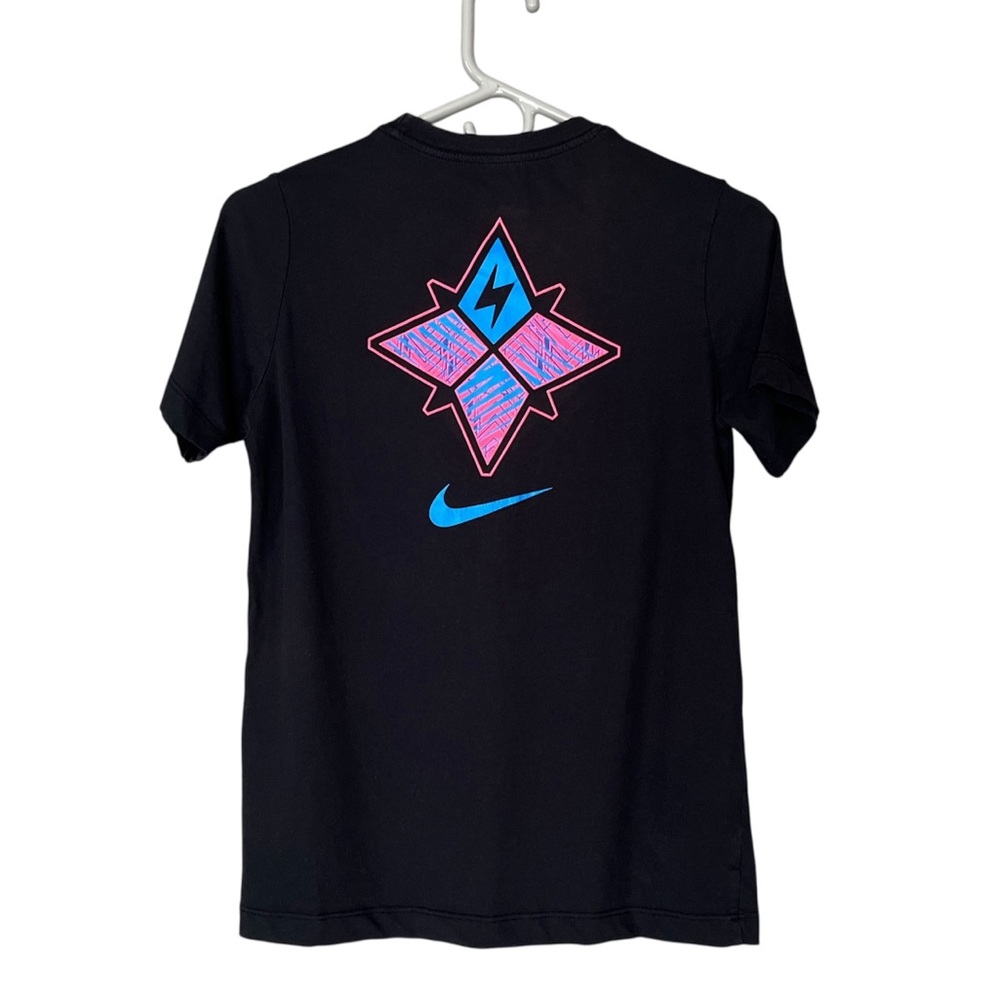Nike Youth Giannis Logo Dri-FIT Black Neon Graphic L Tee Greek Freak Basketball